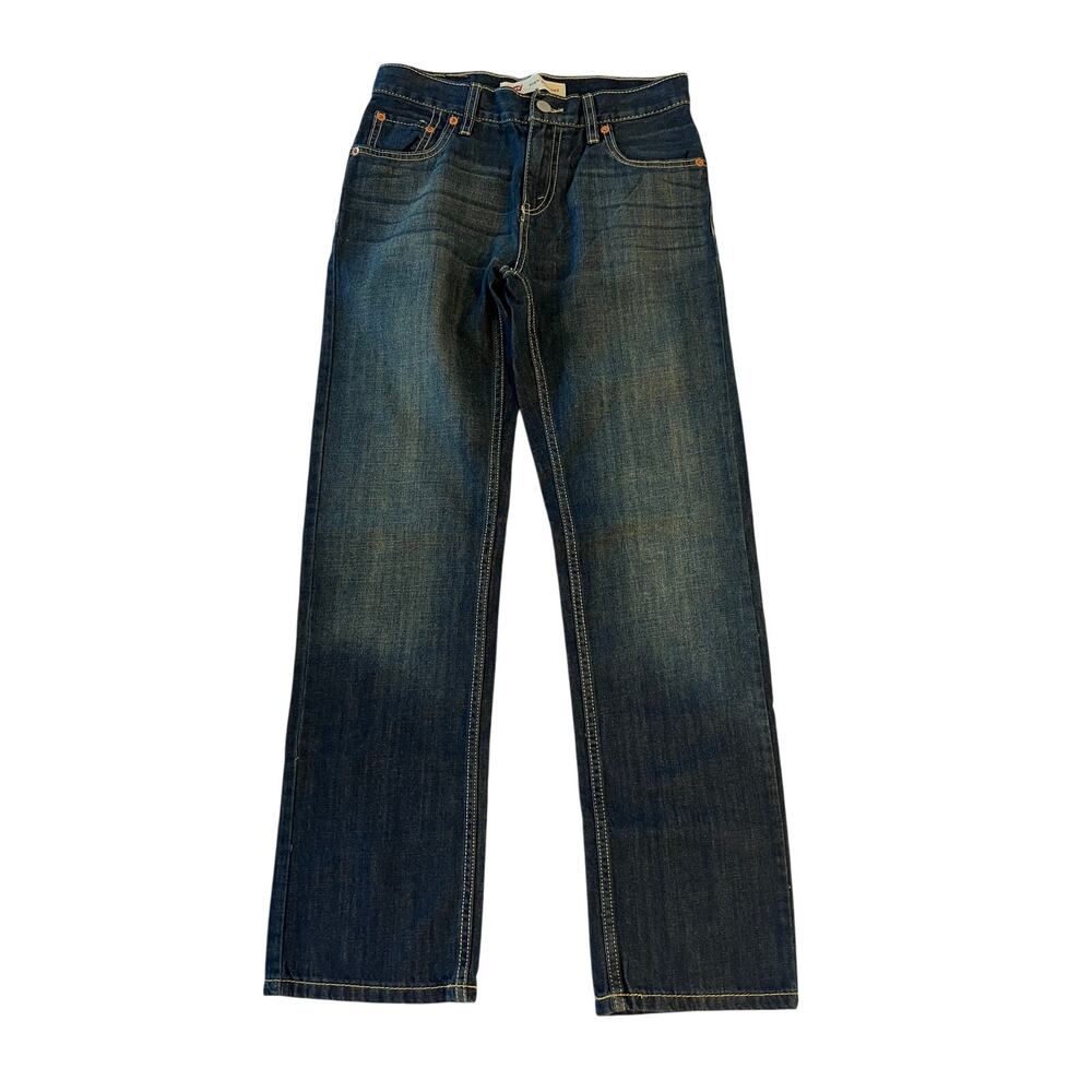 NWT Levis 514 Straight Leg Mid Rise Jeans Pockets Womens Size 14 Dark Wash